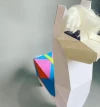 Llama Head papercraft. You get PDF digital file templates and instructions for these DIY modern paper sculpture.
