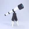 Low Poly Telescope Papercraft Template | DIY 3D Geometric Astronomical Model | Science Decor