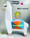 Llama Head papercraft. You get PDF digital file templates and instructions for these DIY modern paper sculpture.