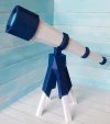 Low Poly Telescope Papercraft Template | DIY 3D Geometric Astronomical Model | Science Decor