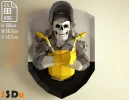 Welder Skull Papercraft PDF Template For office, Room, Decor, DIY gift for friends, family, Low poly Paper, Paper Craft 3D kit by J3Du