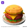 Burger, Fastfood Papercraft Low Poly 3d DIY Kenart10