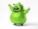 King Pig Angry Birds A4 PDF Template, 3D Paper Art, Low poly, Polygonal Paper Craft
