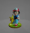 Ash Ketchum and Pikachu Low Poly Papercraft Template PDF | Pokemon 3D Model Download