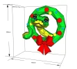 Christmas Snake Wreath Papercraft Template - Low Poly, Pepakura PDF, DIY Handmade, Home Decoration, Creative Gifts