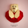 Heart Bear, DIY, Papercraft, PDF, Low Poly, 3D model, Craft, Paper, Retro Game, Valentine's Day, Love, Room Decor