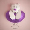 Heart Bear, DIY, Papercraft, PDF, Low Poly, 3D model, Craft, Paper, Retro Game, Valentine's Day, Love, Room Decor