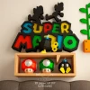 Super Mario Wall Hanging, DIY, Papercraft, PDF, Low Poly, 3D model, Craft, Paper, Mario, Retro Game, Nes, Snes, GBA, Gb, Room Decor