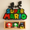 Super Mario Wall Hanging, DIY, Papercraft, PDF, Low Poly, 3D model, Craft, Paper, Mario, Retro Game, Nes, Snes, GBA, Gb, Room Decor