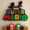 Super Mario Wall Hanging, DIY, Papercraft, PDF, Low Poly, 3D model, Craft, Paper, Mario, Retro Game, Nes, Snes, GBA, Gb, Room Decor