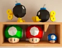 Bob-omb, DIY, Papercraft, PDF, Low Poly, 3D model, Craft, Paper, Mario, Retro Game, Nes, Snes, GBA, Gb, Room Decor