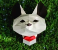 Fennec Fox head, PDF Template, Low Poly Animal, Paper Sculpture, DIY, Pepakura Pattern, Handmade, Decoration