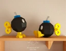 Bob-omb, DIY, Papercraft, PDF, Low Poly, 3D model, Craft, Paper, Mario, Retro Game, Nes, Snes, GBA, Gb, Room Decor