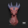 Dragon Papercraft Low Poly Decoration, PDF Template, DIY Paper 3D CumulusCraft