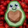 Papercraft 3D Avocado Template