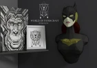 Batgirl (Barbara Gordon), Papercraft Hero , PDF Template, Low Poly man, Paper Sculpture, DIY, Pepakura Pattern, Handmade