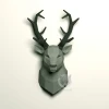 Deer Trophy Papercraft Low Poly Decoration, PDF Template, DIY Paper 3D CumulusCraft