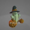 Little Ghost Papercraft Template | DIY 3D Wizard Hat Ghost Model | Halloween Decor with Pumpkins | Cute Printable Digital Gift