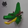 Low Poly Shenron Dragon Head Papercraft Template | DIY 3D Geometric Shen Long Wall Sculpture | Anime Dragon Ball Z Decor