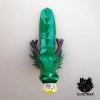 Low Poly Shenron Dragon Head Papercraft Template | DIY 3D Geometric Shen Long Wall Sculpture | Anime Dragon Ball Z Decor