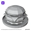 Burger, Fastfood Papercraft Low Poly 3d DIY Kenart10