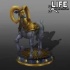 Zodiac Statue Aries (March 21 - April 19) Low Poly Papercraft, DIY 3D Paper Model for Creative Home Decoration