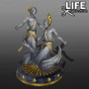 Zodiac Statue Gemini (May 21 – June 20) Low Poly Papercraft, DIY 3D Paper Model for Creative Home Decoration