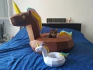 Bouee Licorne Papercraft, Lowpoly Papercraft, Fovea - Papercraft - Nonitt