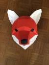 Renardo (Fox Head) Papercraft, Lowpoly Papercraft, Fovea - Papercraft - Nonitt