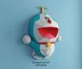 Doraemon, DIY, Papercraft, PDF, Low Poly, 3D model, Craft, Paper, Movie, Room Decor, Wall Decor