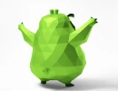 King Pig Angry Birds A4 PDF Template, 3D Paper Art, Low poly, Polygonal Paper Craft