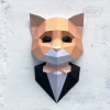 Papercraft 3D Elegant Cat Template