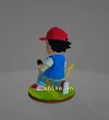 Ash Ketchum and Pikachu Low Poly Papercraft Template PDF | Pokemon 3D Model Download