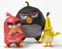 Red, Bomb and Chuck Angry Birds A4 PDF Template, 3D Paper Art, Low poly, Polygonal Paper Craft