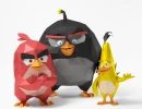 Red Angry Birds A4 PDF Template, 3D Paper Art, Low poly, Polygonal Paper Craft