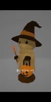 Ghost Papercraft Template | DIY 3D Low Poly Scarecrow Ghost | Halloween Pumpkin & Fall Decor | Unique Gift