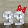 Polygonal Numbers ,Polygonal Digits PDF Template, Low Poly, Paper Sculpture, DIY, Pepakura Pattern, Handmade, Papercraft, Lowpoly, Lowpoly Papercraft