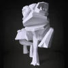 Lion Dance II 3D Decor Low poly Papercraft, DIY, PDF