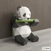 Bamboo Panda Papercraft, Sitting Panda Papercraft, Low Poly Papercraft