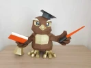 Owl the Teacher Papercraft Template - Low Poly, Pepakura PDF, DIY Handmade, Home Decoration, Creative Gifts