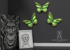 Butterflies, PDF Template, Low Poly Animal, Paper Sculpture, DIY, Pepakura Pattern, Handmade, Decoration