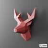 Deer Mini Papercraft, DIY Wall Decor, Low Poly Papercraft