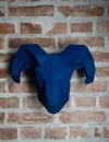 Low Poly Ram Head Papercraft Template | DIY 3D Geometric Mountain Goat Wall Sculpture | Strength & Zodiac Decor