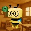 Little student bee Paper Craft Template, Easy DIY 3D Printable PDF, Kids Craft Activity, Cute Gamer Desk Decor, Instant Download
