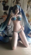 Hatsune Miku H.e.n.t.a.i and Hatsune Miku Bikini Papercraft, DIY 3D Paper Model for Creative Home Decoration