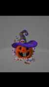 Witch Hat Pumpkin Papercraft Template | DIY 3D Low Poly Carved Pumpkin & Candle Decor | Spooky Halloween Centerpiece