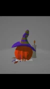 Witch Hat Pumpkin Papercraft Template | DIY 3D Low Poly Carved Pumpkin & Candle Decor | Spooky Halloween Centerpiece