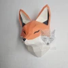 Fox Head Papercraft Low Poly Decoration, PDF Template, DIY Paper 3D CumulusCraft