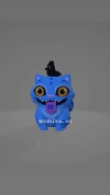 Derpy Cat Papercraft Template | DIY 3D Low Poly KPOP Demon Hunters Character | Cute Monster Cat Art & Fan Decor