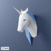 Unicorn Papercraft, 3D Paper Sculpture, Wall Decor, Low Poly Papercraft